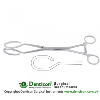 Dartigues Uterine Seizing Forcep Stainless Steel, 28 cm - 11" Jaw Size 32 mm